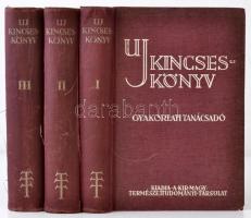 Kincseskönyv. I-III. kötet. Gyakorlati tanácsadó a mindennapi élet természettudományi és technikai kérdéseiben otthon és a ház körül. Szerk.: Dr. Aujeszky László és Dr. Gombocz Endre. Bp.,1940-1941, Királyi Magyar Természettudományi Társulat, 8+559+VII+559+IV+672 p. Egységes kiadói egészvászon sorozatkötésben, kopott borítóval, az I. és II. kötet gerince sérült.