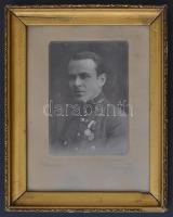 Szeged 1925 Katonafotó üvegezett keretben 26x22 cm