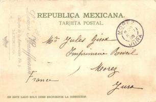 1906 Maximilian I of Mexico and his coach. From painting in Museum Mexico. Art Nouveau (EK)