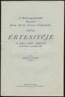 1936-1939 A Balassagyarmati Nemzeti Róm. Kath. Elemi Fiúiskola 4 db éves értesítője