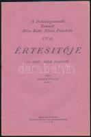 1936-1939 A Balassagyarmati Nemzeti Róm. Kath. Elemi Fiúiskola 4 db éves értesítője