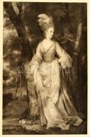 cca 1900 Joshua Reynolds Mrs. Elizabeth Carnac című művéről készült másolat, heliogravűr, papír, 50,5×38 cm