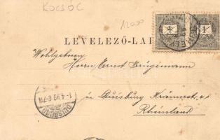 1899 Kocsóc, Kocovce; Rakovszky kastély, park. Kiadja Brück Samu / castle, park. Art Nouveau, floral...