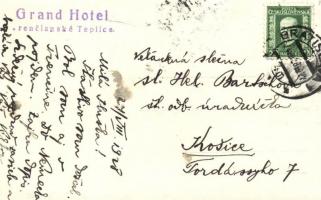 1928 Trencsénteplic, Trencianske Teplice; nagy szálloda belső / Grand Hotel interior. photo