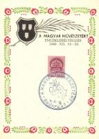 33 db régi motívumlap "A Magyar Művészetért" emlékbélyegzéssel (1940 és 1941), sok másodpé...