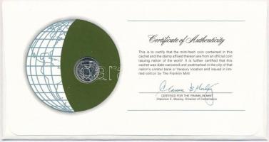 Dominikai Köztársaság 1975. 10c "Nemzetek pénzérméi" felbélyegzett borítékban, bélyegzésse...