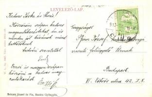 Gyöngyös, Jókai utca, Bátori Ferenc bútor üzlete és raktára. W. L. Bp. 5487. Kiadja Salczer József é...