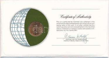 Guernsey 1979. 2p "Nemzetek pénzérméi" felbélyegzett borítékban, bélyegzéssel, holland nye...