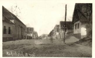 1929 Fraknónádasd, Rohrbach bei Mattersburg; utcakép / Strasse / street. photo