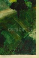 Bernáth jelzéssel: Domboldal. Akvarell, papír, üvegezett keretben, 23×34 cm