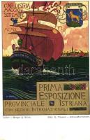 1910 Prima Esposizione Provinciale Istriana con Sezioni Internazionali, Capodistria / First Istrian Provincial Exposition with International Sections in Koper. Italian advertisement card s: A. Orell (EK)