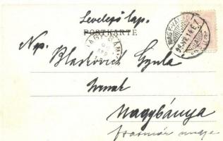 1899 Le Feu / Fire. Belgian Art Nouveau postcard. Dietrich & Cie Bruxelles s: Gisbert Combaz