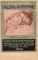 1946 250 Artistes du Salon dAutomne, Paris in Wien Kunstgewerbemuseum / Erste Ausstellung des Parisier Herbstsalons in Wien / First exhibition of the Parisian Salon dAutomne in Vienna, advertisement card
