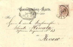 1898 Wladimir Grossfürst v. Russland. K.u.K. Husaren Regiment No. 14. Art Nouveau litho von Senfelde...