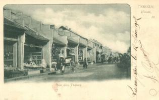 1902 Hanoi (Tonkin), Rue des Tasses / street view with shops (EK)