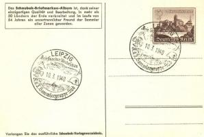 In allen Weltteilen verkaufsstellen des Schaubek Briefmarkenalbum / German stamp album advertisement...