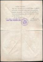 1940-1941 Katonai igazolvány tétel, 3 db: 
háborús emlékérem viselésére jogosító igazolvány (1940, ...