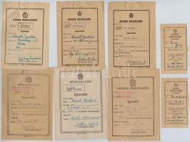 1955. "Hatodik Békekölcsön" nyereménykölcsön 100Ft-ról, szárazpecséttel, mellette 14db iga...