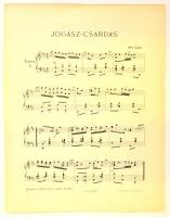 cca 1890-1900 A Táncoló Budapest I. évfolyamának illusztrált címlapja, rajta a budai várral és dunai...