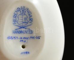 Herendi porcelán pillangós levélnehezék, kézzel festett, jelzett, hibátlan, 6×4,5 cm