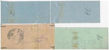 4db-os pengő bankjegy kötegelő 20, 50 és 100P-s címletekhez (3xklf), egyik bélyegzésekkel