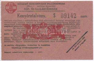 ~1940. "Budapest Székesfőváros Polgármester - Nép- és Családvédelem" kenyérutalvány + 1949...