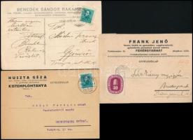 1910-1948 6 db fejléces levelezőlap (Frank Jenő Fehérgyarmat, Huszta Géza Kistemplomtanya, Bikád Pus...