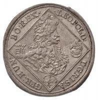 1701K-B 1/4 Tallér Ag I. Lipót Körmöcbánya (7,18g) T:1- kis anyagfelesleg a peremen  Hungary 1701K-B 1/4 Thaler Ag Leopold I Kremnitz (7,18g) C:AU small excess material on edge Huszár: 1412., Unger II.: 1052.a