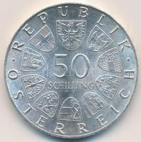 Ausztria 1974. 50Sch Ag "50 éves az osztrák rádió" T:1- Austria 1974. 50 Schilling Ag &quo...