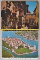 Vegyes leporelló tétel, különféle külföldi és magyar városképes leporellófüzetek, nagy számban