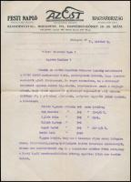 1930-1937 Az Est és a Pesti Napló fejléces levélpapírjára írt levelek + 1 db boríték