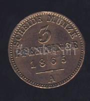 Német Államok/Poroszország 1865A 3Pf T:2/3+