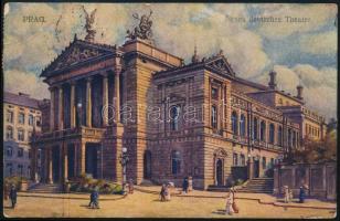 cca 1910 Zsák Károly, Stark József és Révész Béla válogatott labdarúgók és mások aláírásai Prágából ...