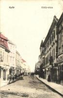 1906 Győr, Király utca, üzletek (szakadások / tears)