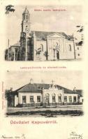 1901 Kapuvár, Római katolikus templom, leánynevelde és kisdedóvó. Buxbaum József kiadása