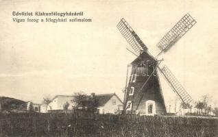 1917 Kiskunfélegyháza, Vígan forog a félegyházi szélmalom / windmill (Rb)