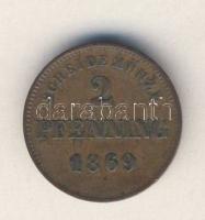 Német Államok/Bajorország 1869. 2Pf T:3
