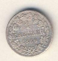 Német Államok/Bajorország 1869. 1Kr Ag T:3