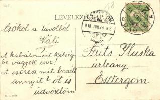 1908 Győr, Vásár tér, Pénzügyi palota. W.L. 2078