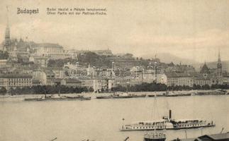 1910 Budapest I. Budai részlet a Mátyás templommal