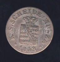 Német Államok/Szászország 1843. 1/2N-Gr (5Pf) Ag T:3