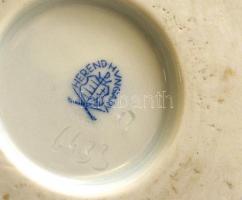 Herendi Újpesti Dózsa emlék váza 1885-1960, kézzel festett, jelzett, hibátlan, m: 17,5 cm, d:15 cm