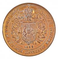 Ausztria 1888. "Ferenc József uralkodásának 40. évfordulójára" aranyozott Br emlékérem. Sz...