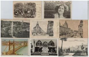 Budapest - 17 db régi képeslap, közte 2 motívumlap / 17 pre-1945 postcards (2 motive cards)