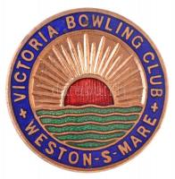 Nagy-Britannia DN Victoria Bowling Club - Weston-S-Mare zománcozott bowling klub jelvény H.W. Miller Ltd. gyártói jelzéssel T:1- Great Britannia ND Victoria Bowling Club - Weston-S-Mare enamelled pin with H.W. Miller Ltd. makers mark C:AU