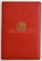 1954. "Szocialista Munkáért Érdemérem" zománcozott fém kitüntetés mellszalagon, szalagsávv...