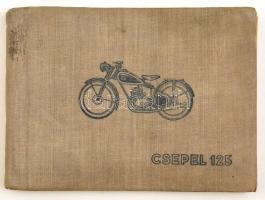 cca 1950 A Csepel 125/49 motorkerékpár használati és kezelési útmutató könyve, 164p