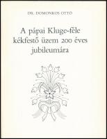 Dr. Domonkos Ottó: A pápai Kluge-féle kékfestő üzem 200 éves jubileumára. Textilipari Múzeum Évkönyv...