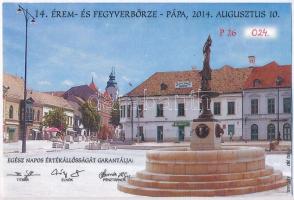 Pápa 2014. "14. Érem- és Fegyverbörze" 800Ft pénzpótló utalvány T:I