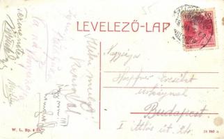 Magyaróvár, Mosonmagyaróvár; Deák tér, Szentháromság szobor, Iparbank, Antoni Adolf fia üzlete. W.L....